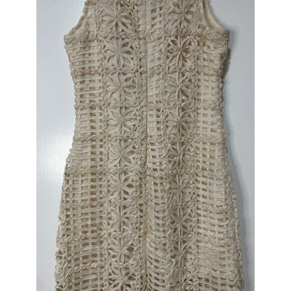 Nordstrom Endless Rose Sleeveless Textured Lace Midi Dress Ivory Size Large NWT - Picture 12 of 15